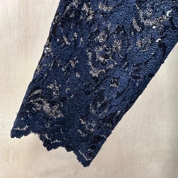 Tahari ASL navy evening gown NWT size 8 - Picture 4 of 15